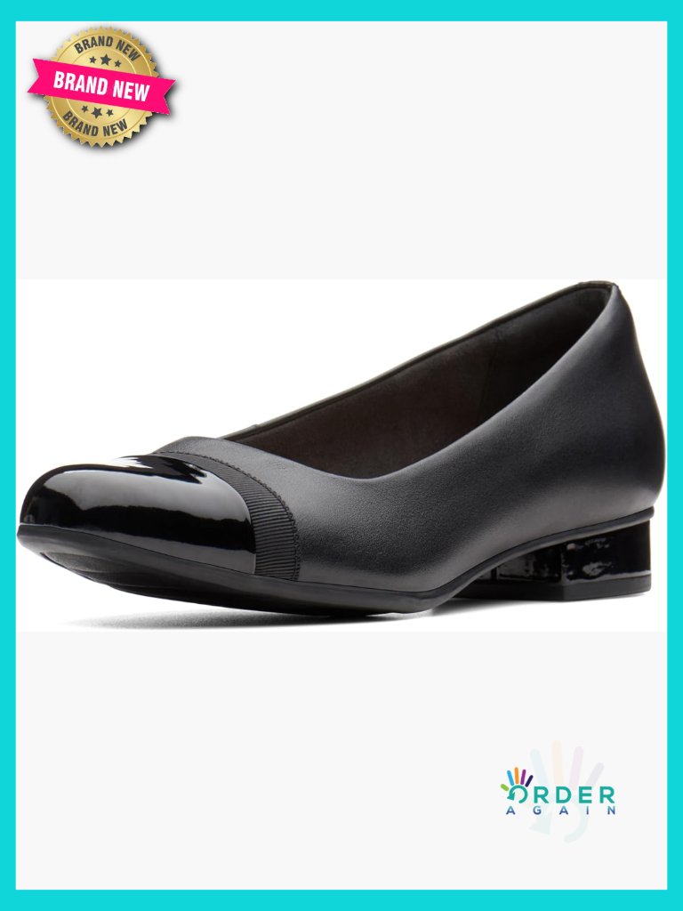 Cap Toe Mary Jane Pumps Ortholite Cushioned Chunky Low Heel Classic Office